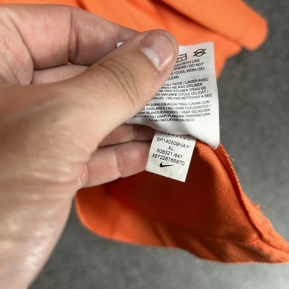 Nike Troon North Golf Polo Shirt Mens XL Orange Breathable Short sleeve - Picture 11 of 13